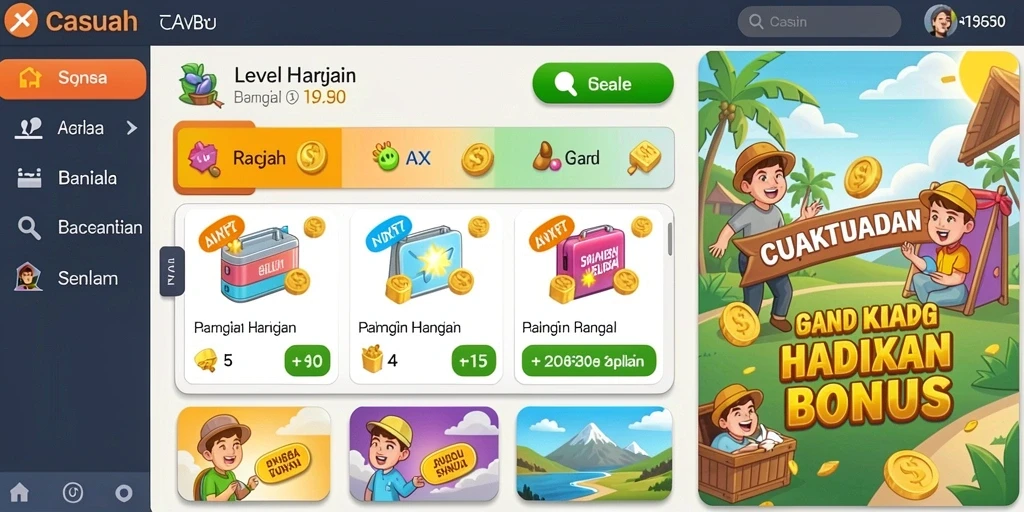 Hadiah menarik yang menanti setiap pemain.