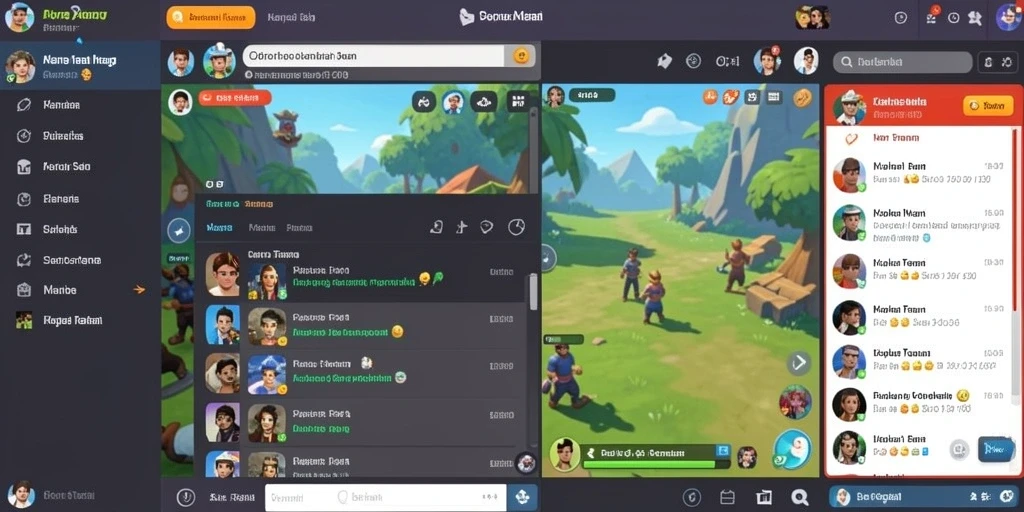 Screenshot saat berinteraksi dengan komunitas dalam permainan.